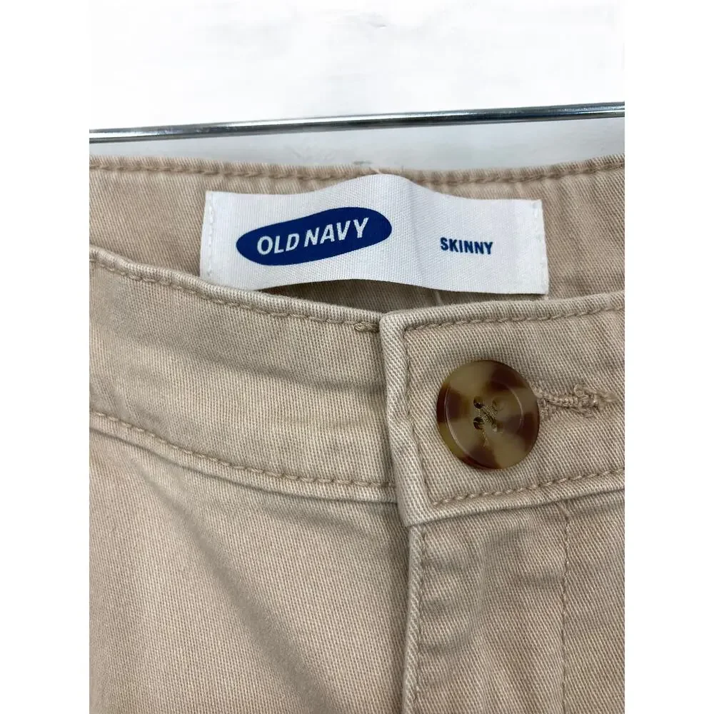 Old Navy Girl's Tan Khaki Skinny Pants Kid's Youth Size 12 Slim